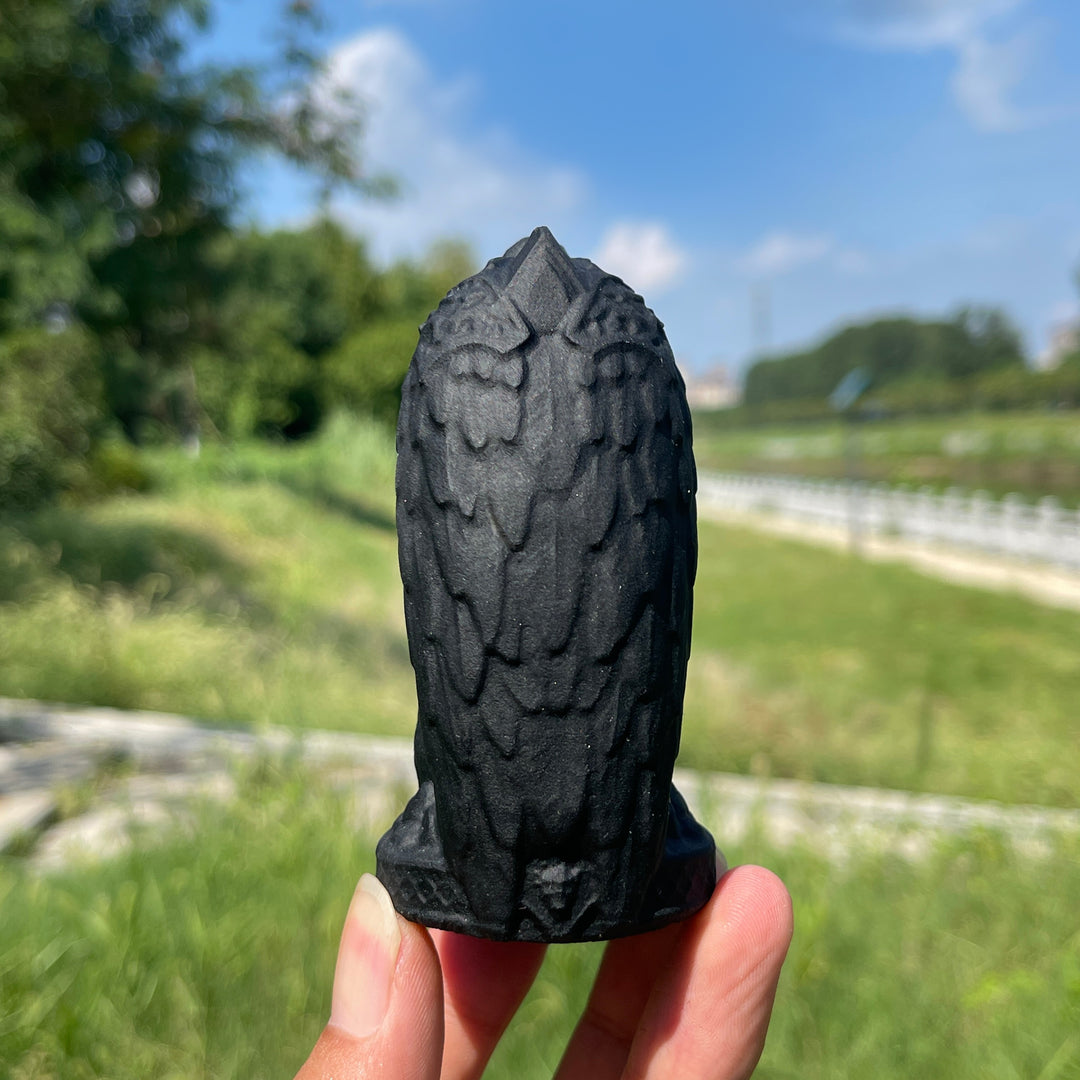 Natural Crystal Carving Black Obsidian Vulture