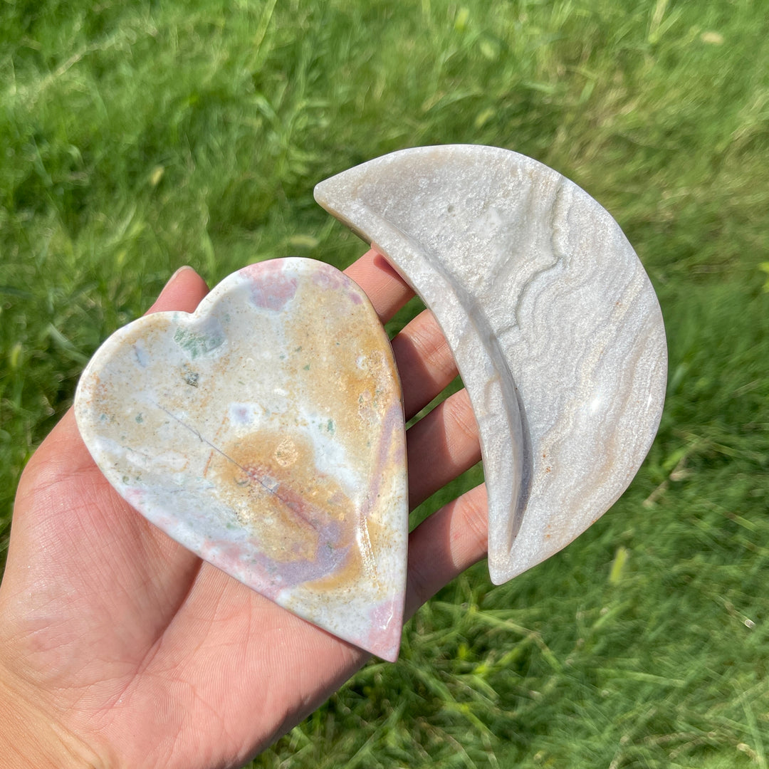 Unique,Natural Crystal Ocean Jasper Bowl