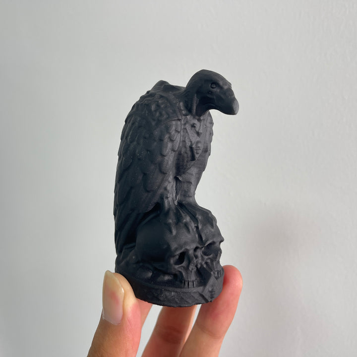 Natural Crystal Carving Black Obsidian Vulture