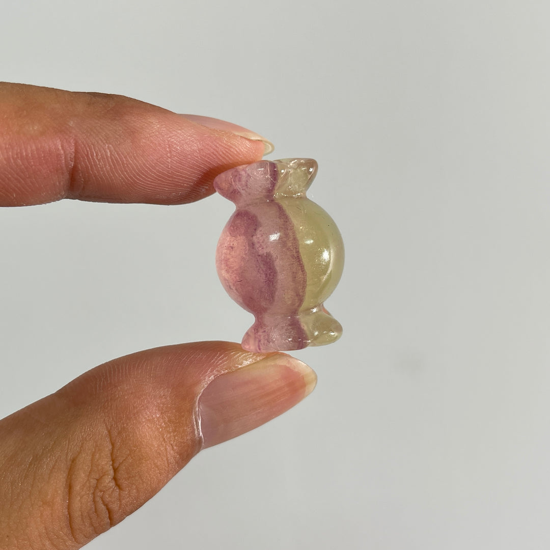 Natural Crystal Carving Fluorite Candy