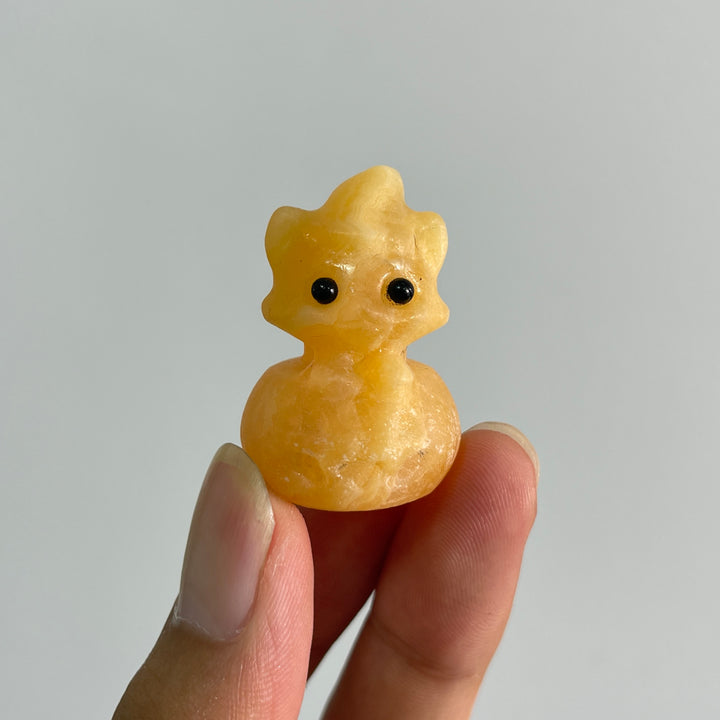 Natural Crystal Carving Pumpkin Wizard Sprite