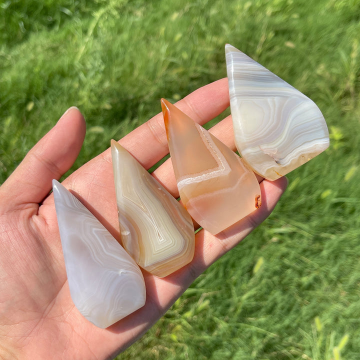 Natural Crystal Agate Teardrop