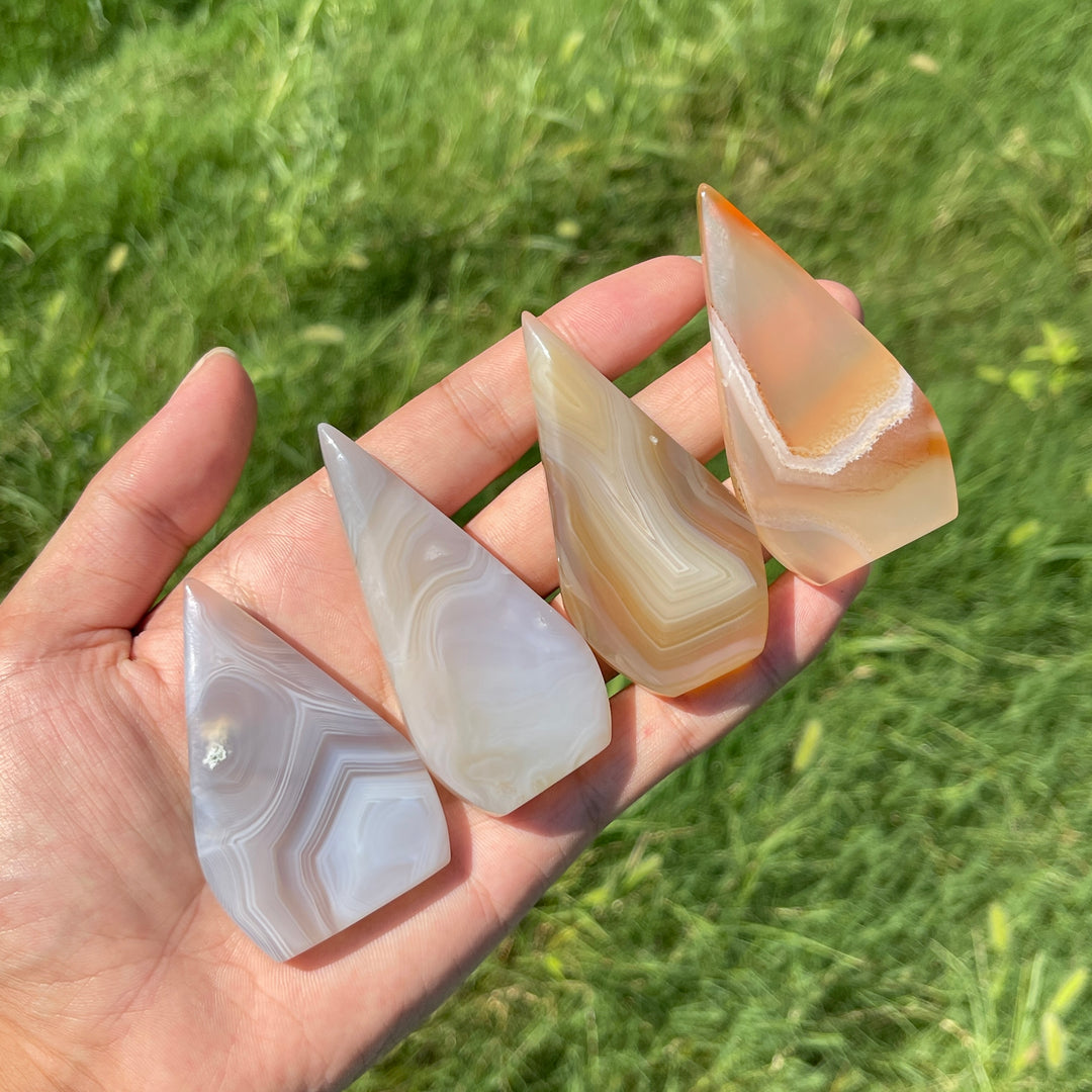 Natural Crystal Agate Teardrop