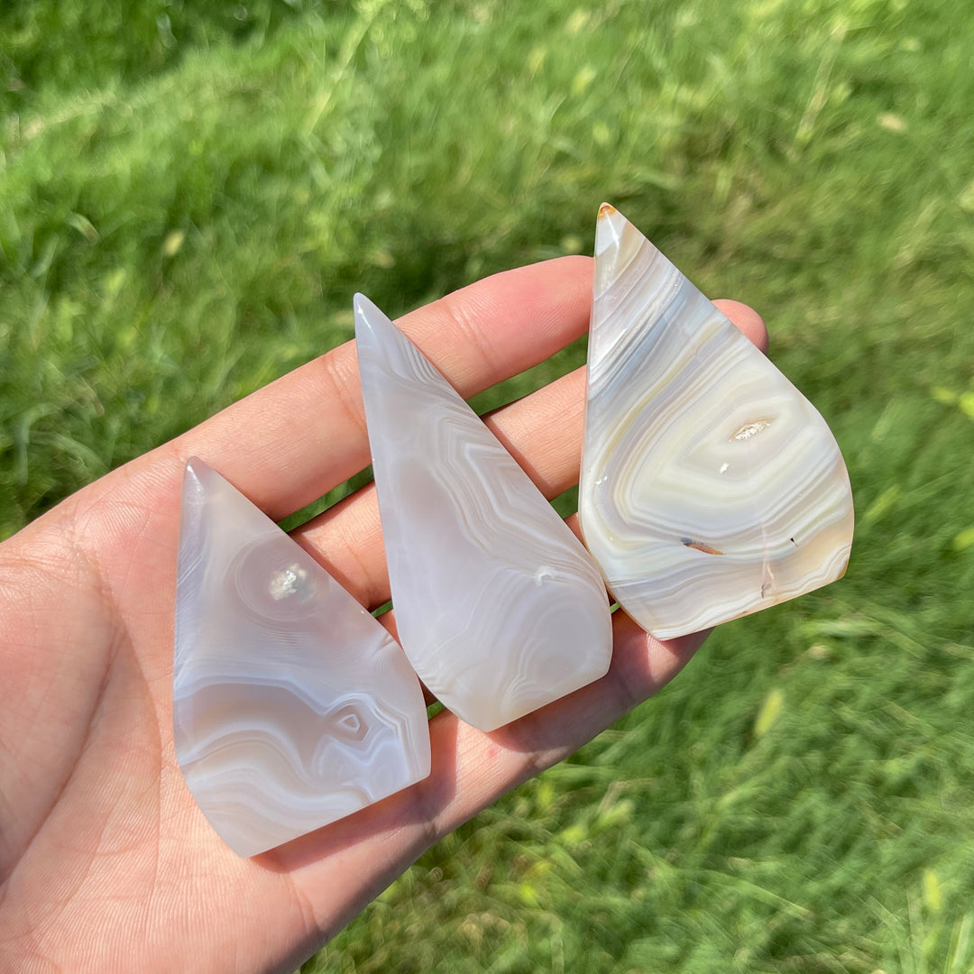 Natural Crystal Agate Teardrop