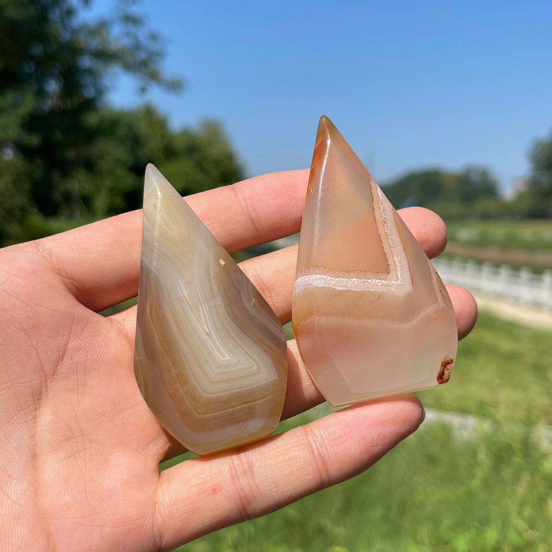 Natural Crystal Agate Teardrop