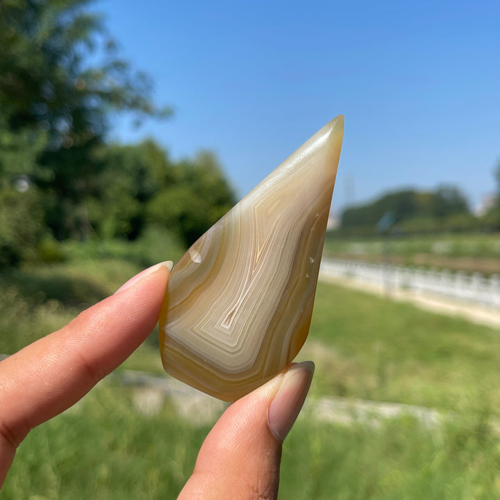 Natural Crystal Agate Teardrop