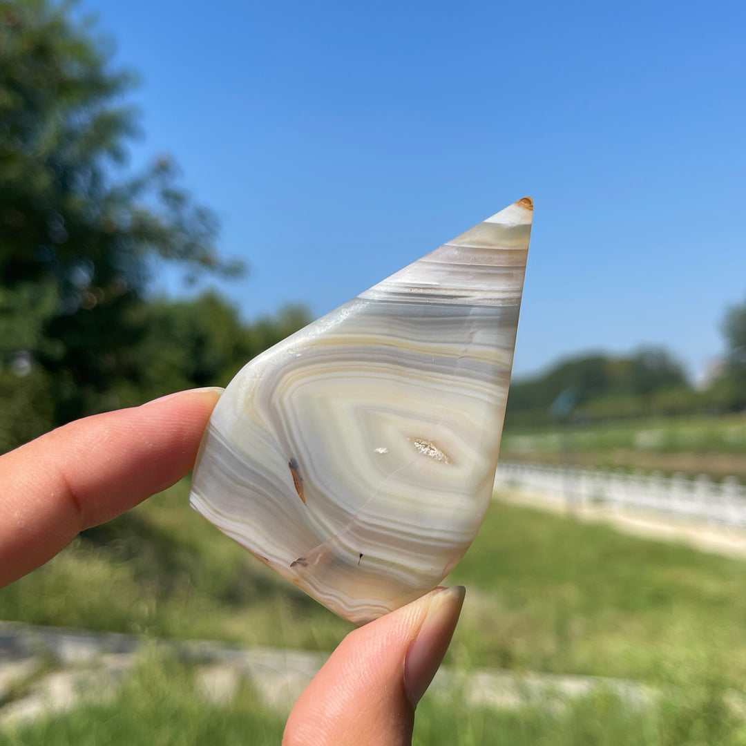 Natural Crystal Agate Teardrop