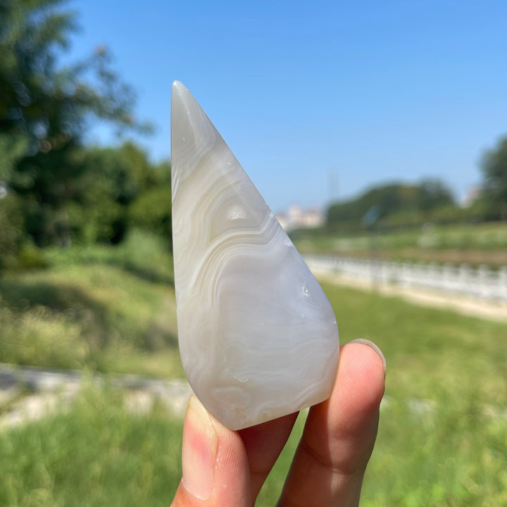 Natural Crystal Agate Teardrop