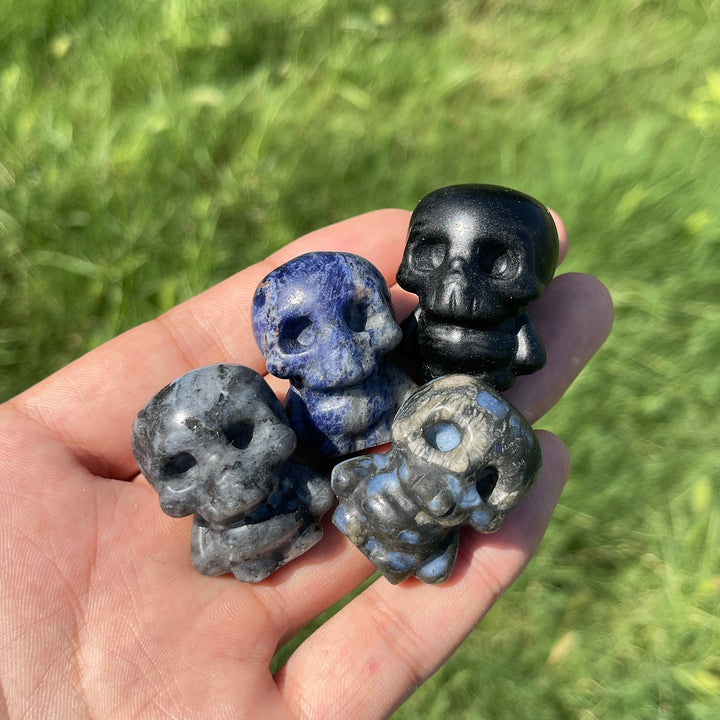 Natural Crystal Mini Skull Character