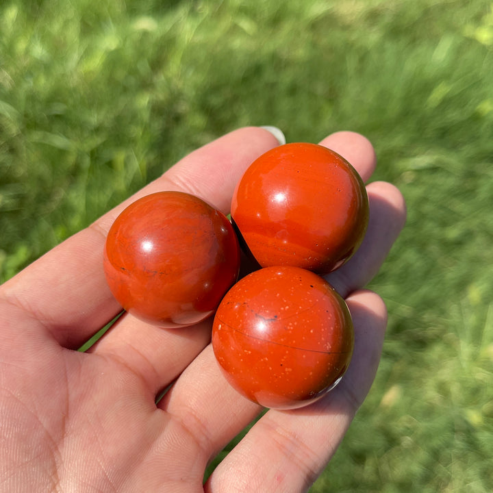 Natural Crystal Red Jasper Sphere