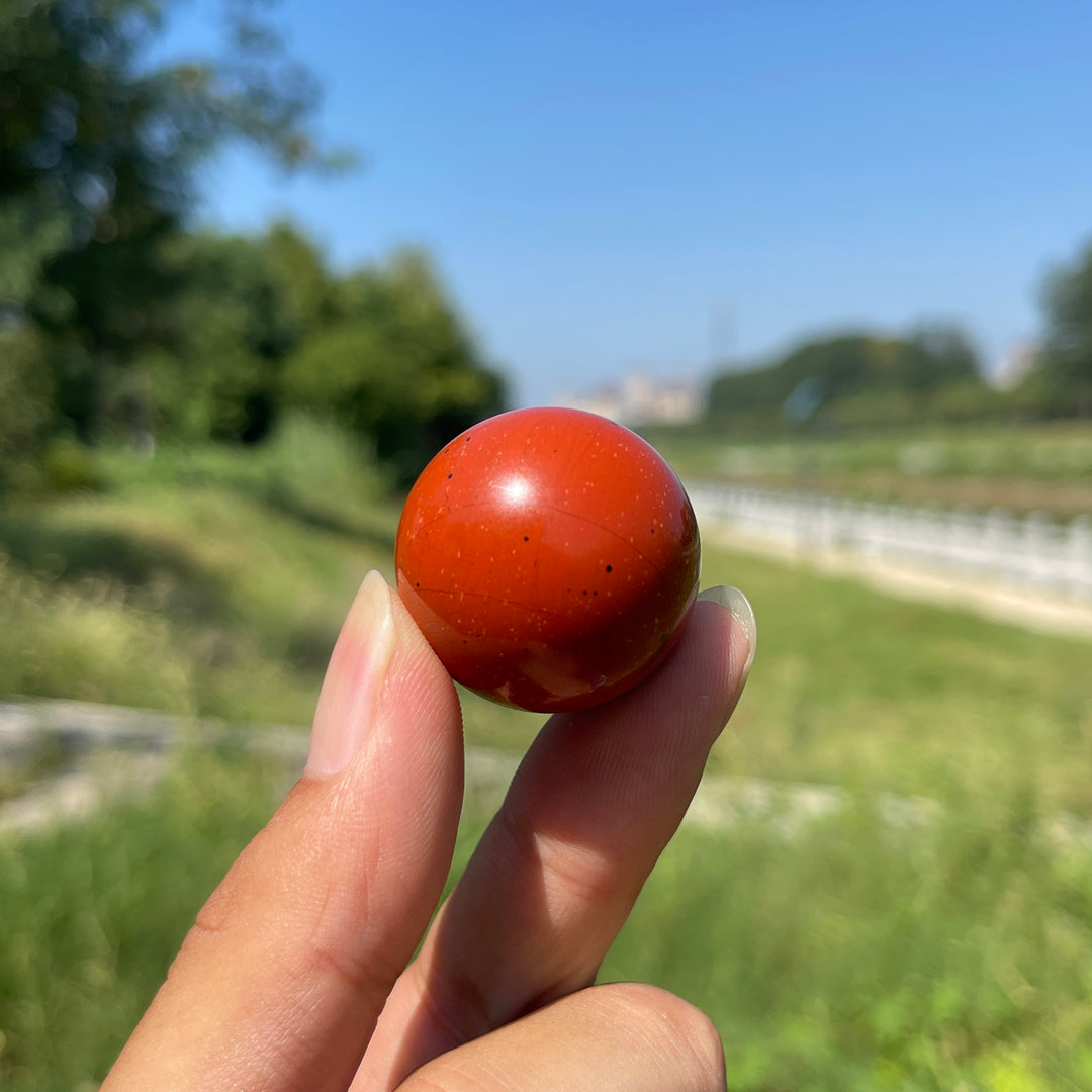Natural Crystal Red Jasper Sphere