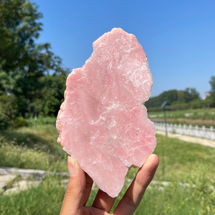 Unique,Natural Crystal Pink Opal Slice