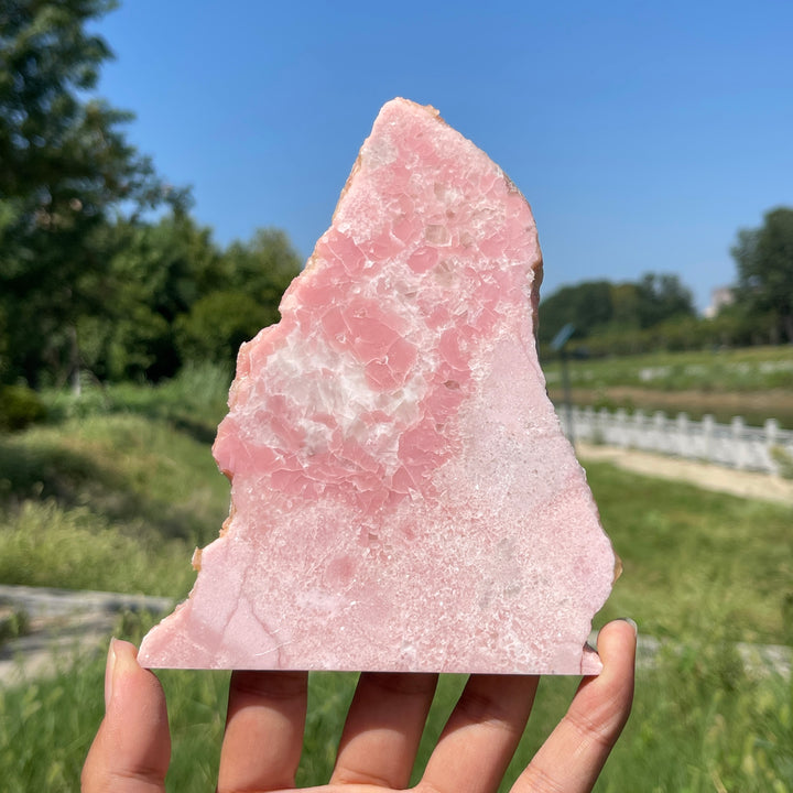 Unique,Natural Crystal Pink Opal Slice