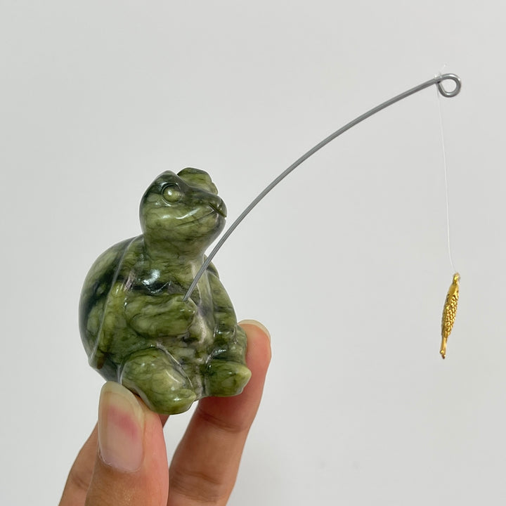 Natural Crystal Carving Animal Fishing