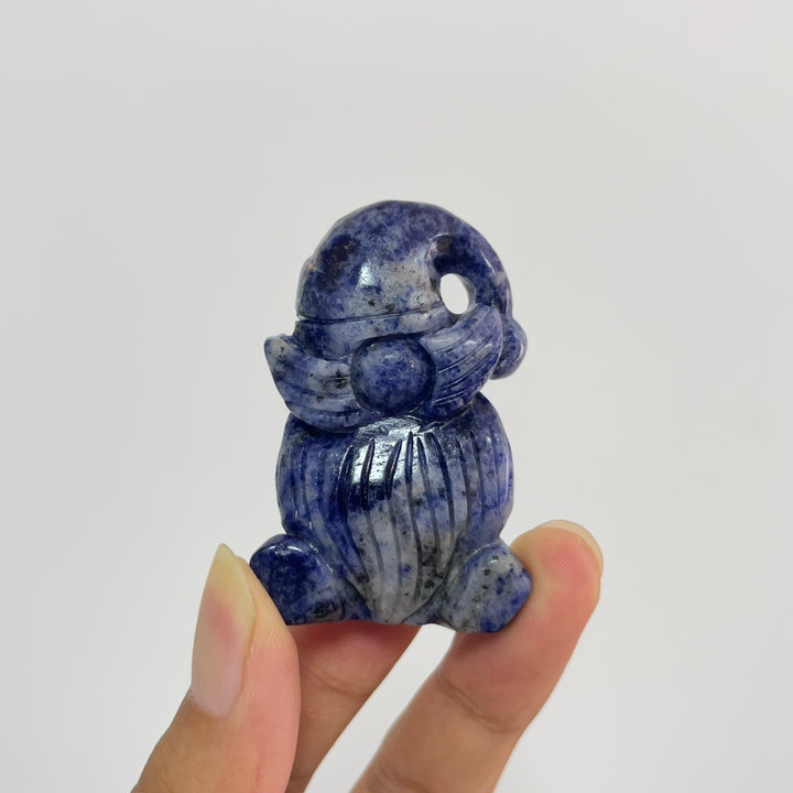 Natural Crystal Carving Whimsical Gnome Elder
