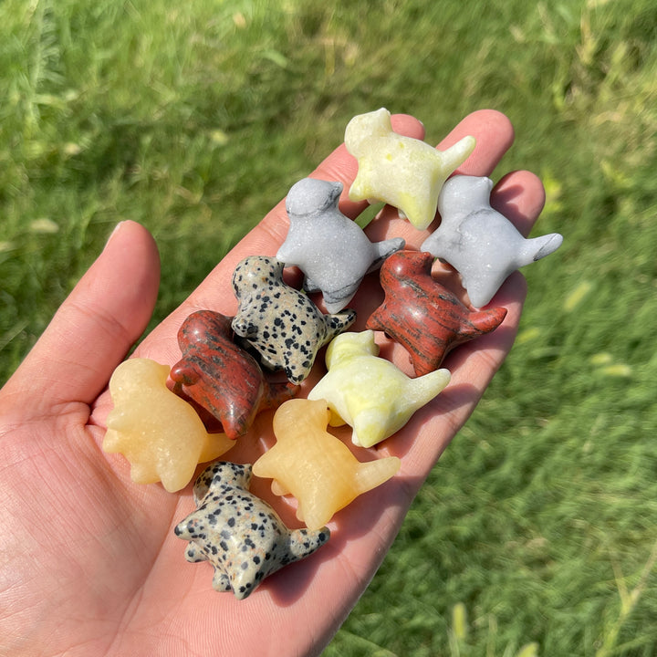 Natural Crystal Mixed Material Mini Walking Cat