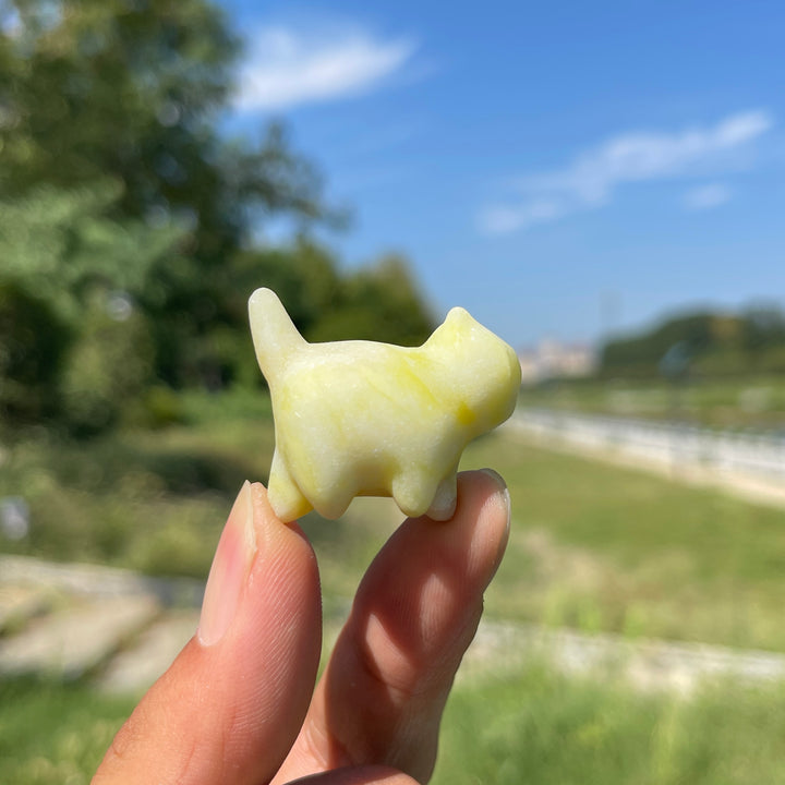 Natural Crystal Mixed Material Mini Walking Cat