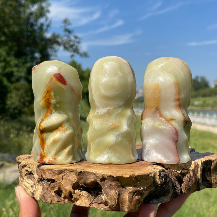 Natural Crystal Afghanistan Jade Skull Wizard Carving