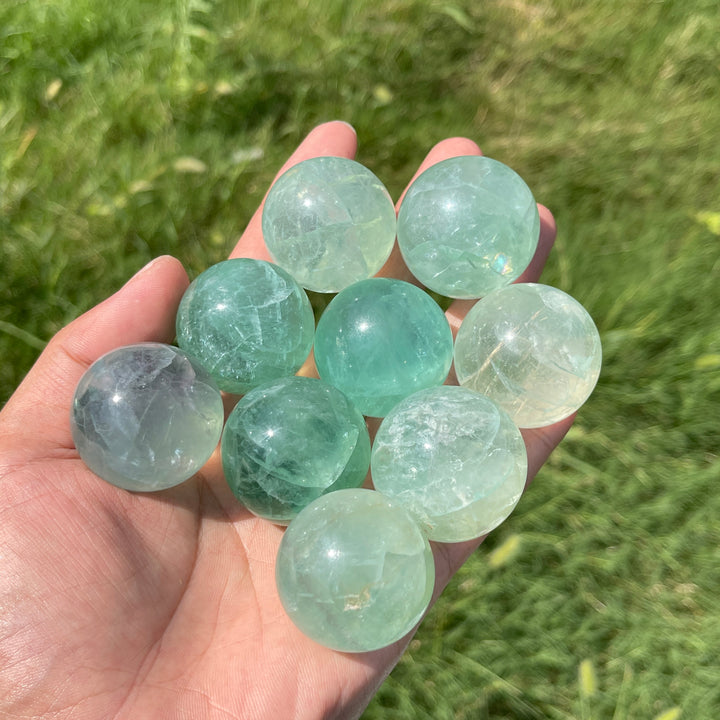 Natural Crystal Small Fluorite Sphere