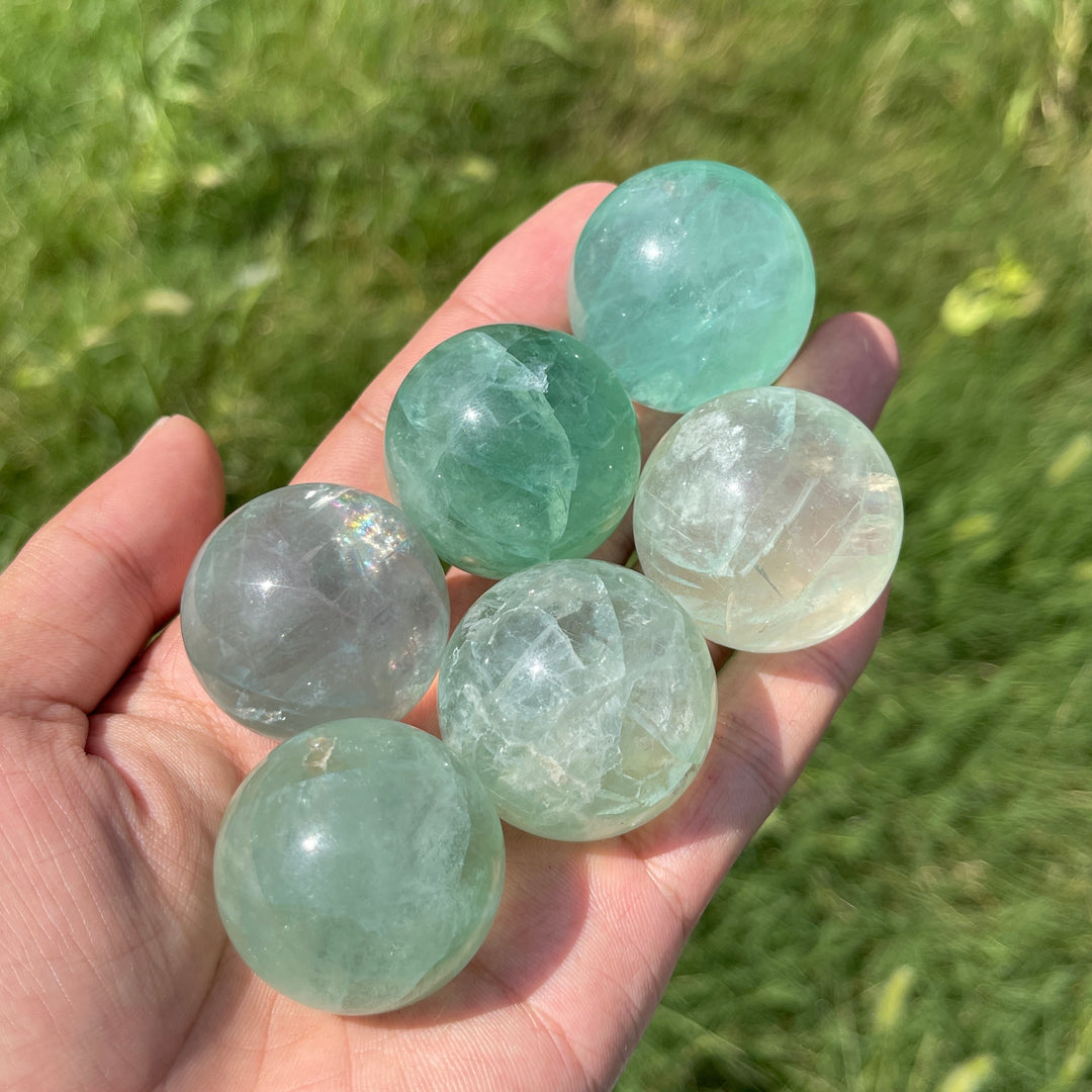 Natural Crystal Small Fluorite Sphere