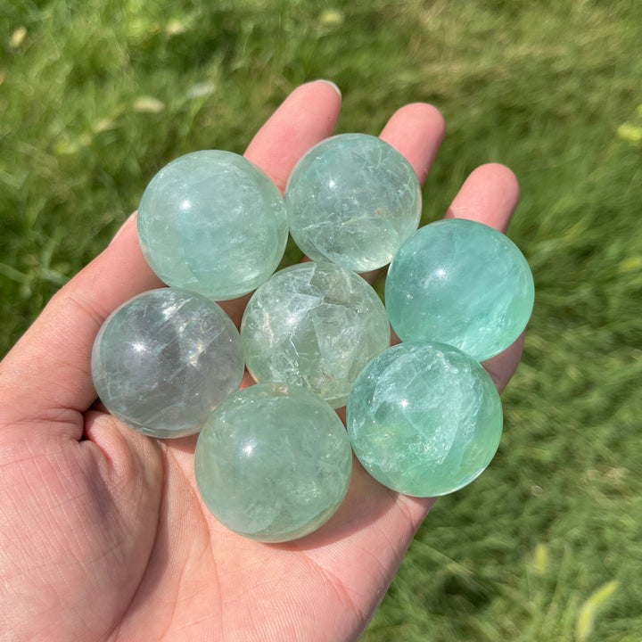 Natural Crystal Small Fluorite Sphere