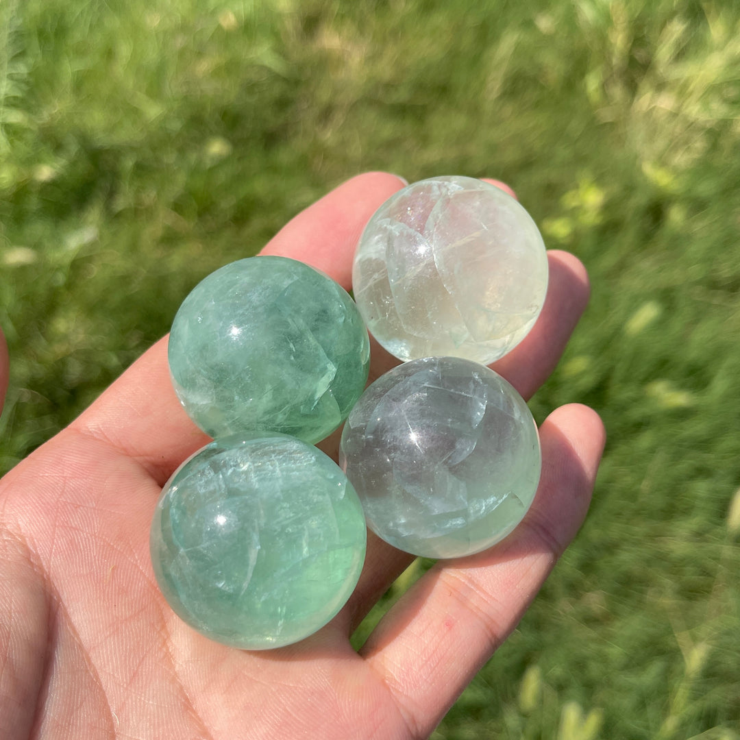 Natural Crystal Small Fluorite Sphere