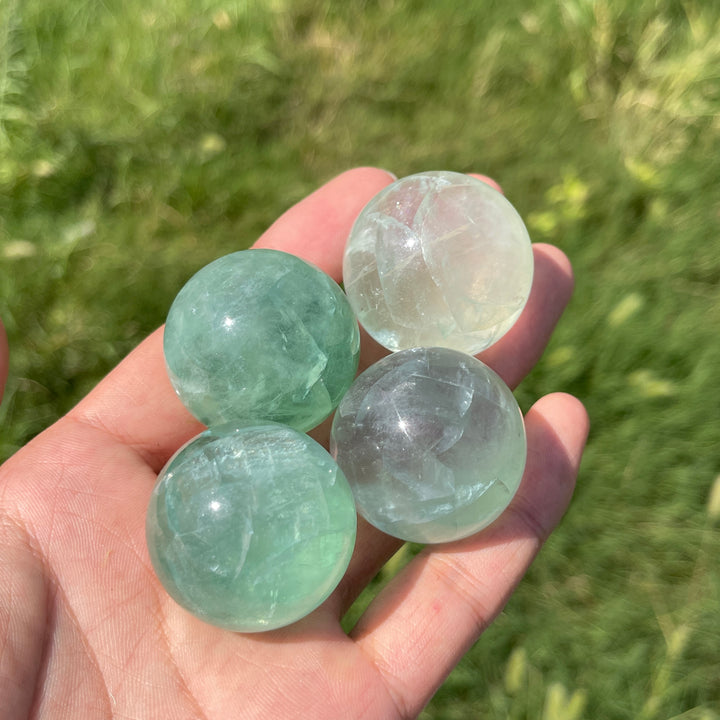 Natural Crystal Small Fluorite Sphere