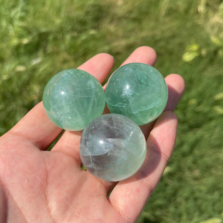 Natural Crystal Small Fluorite Sphere