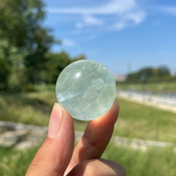 Natural Crystal Small Fluorite Sphere