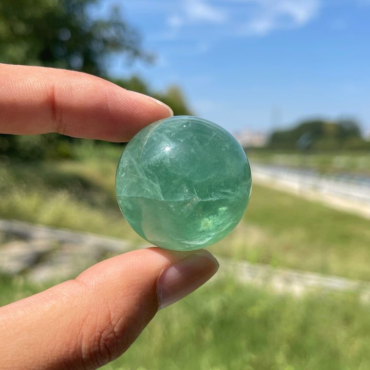 Natural Crystal Small Fluorite Sphere