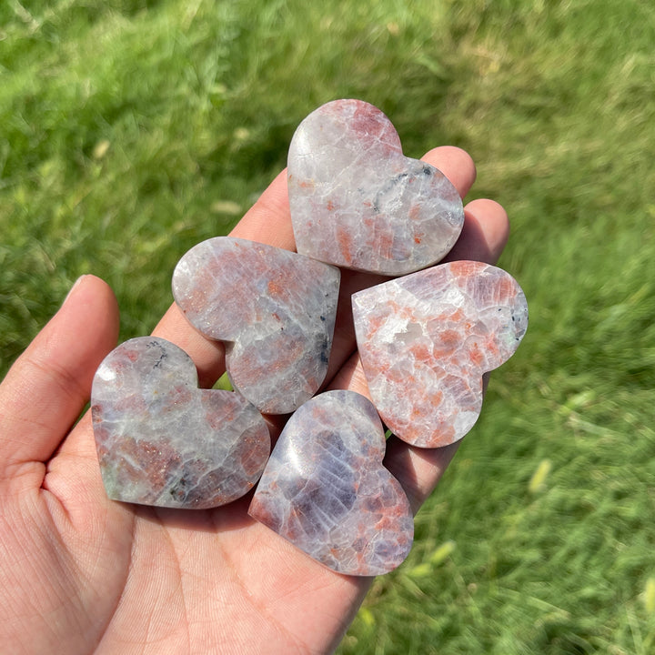 Natural Crystal Blood Iolite Heart