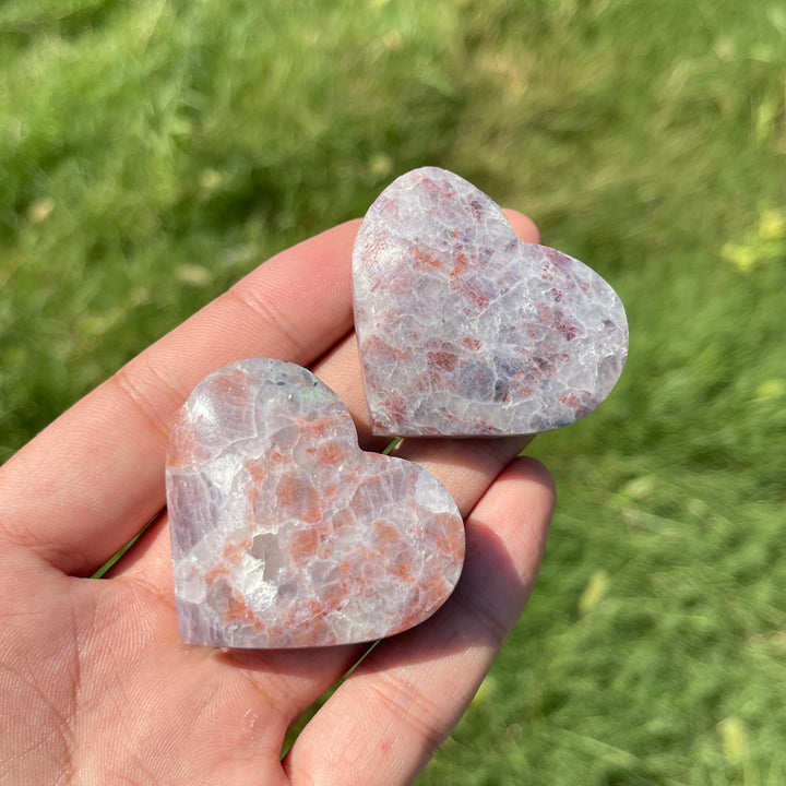Natural Crystal Blood Iolite Heart