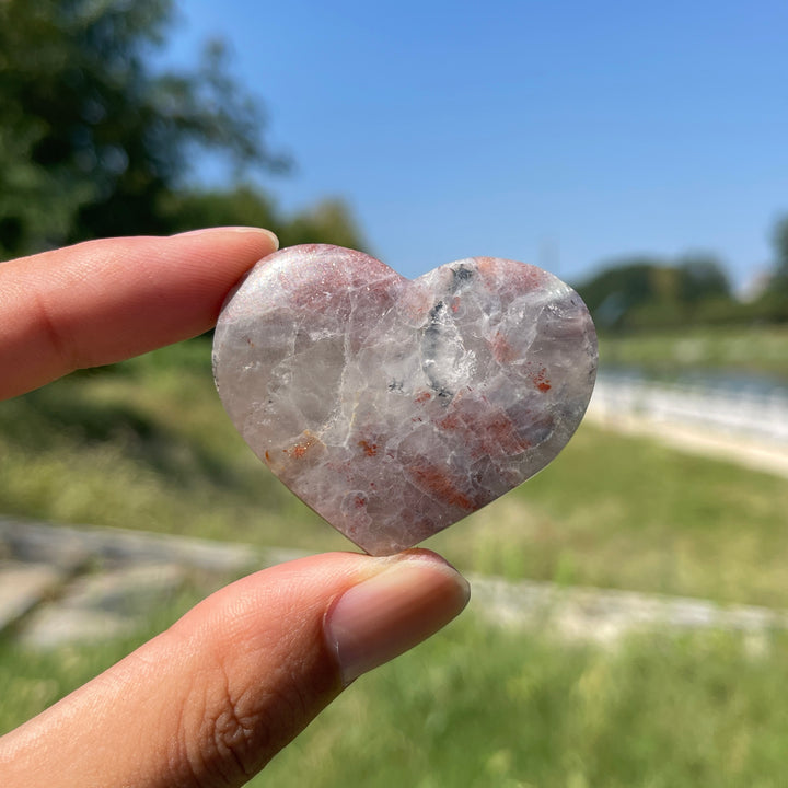 Natural Crystal Blood Iolite Heart