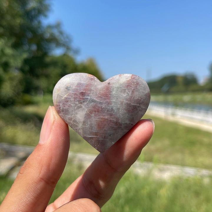Natural Crystal Blood Iolite Heart