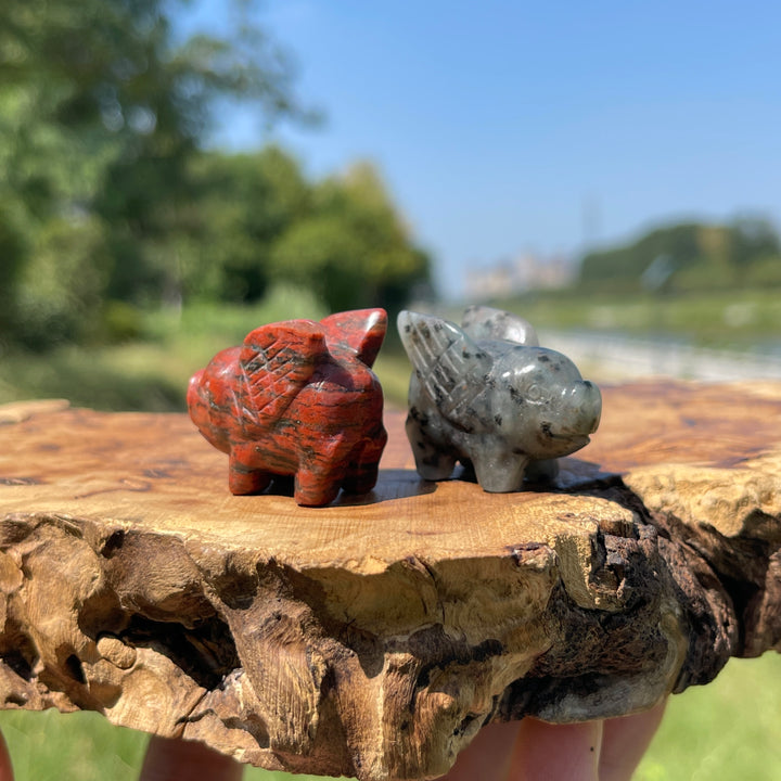 Natural Crystal Multi Material Flying Pig