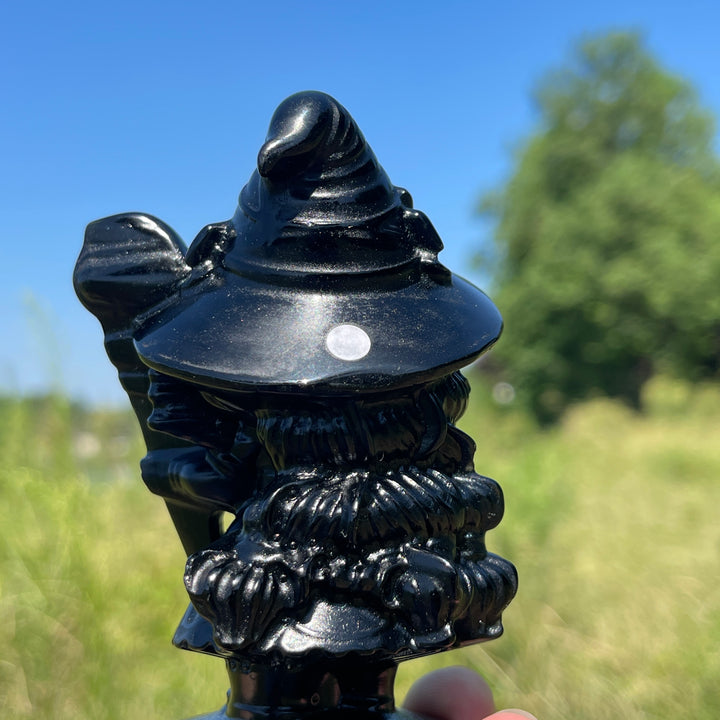A Slightly Imperfect Natural Crystal Black Obsidian Little Witch