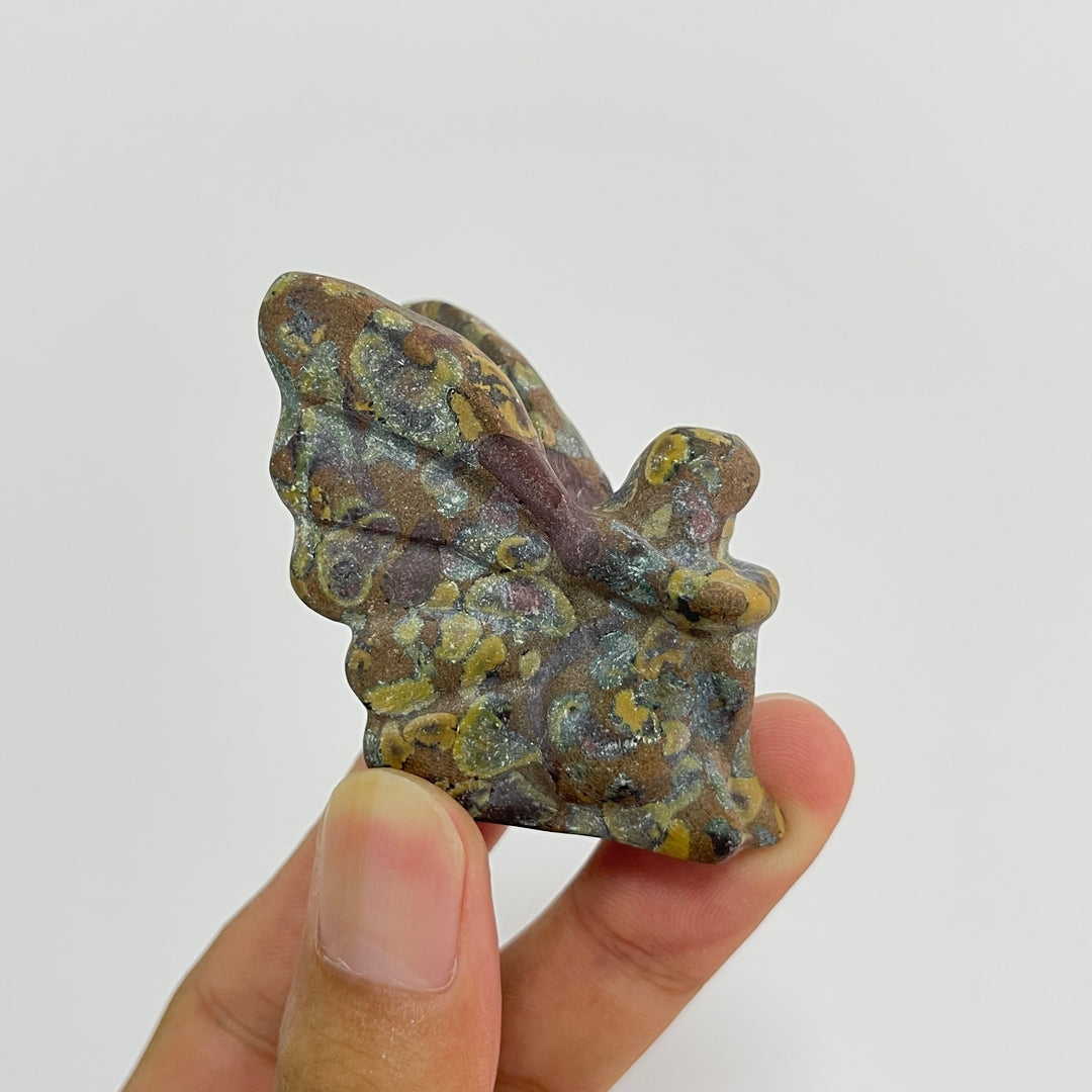 Natural Crystal Carving Lovely Winged Flower Fairy