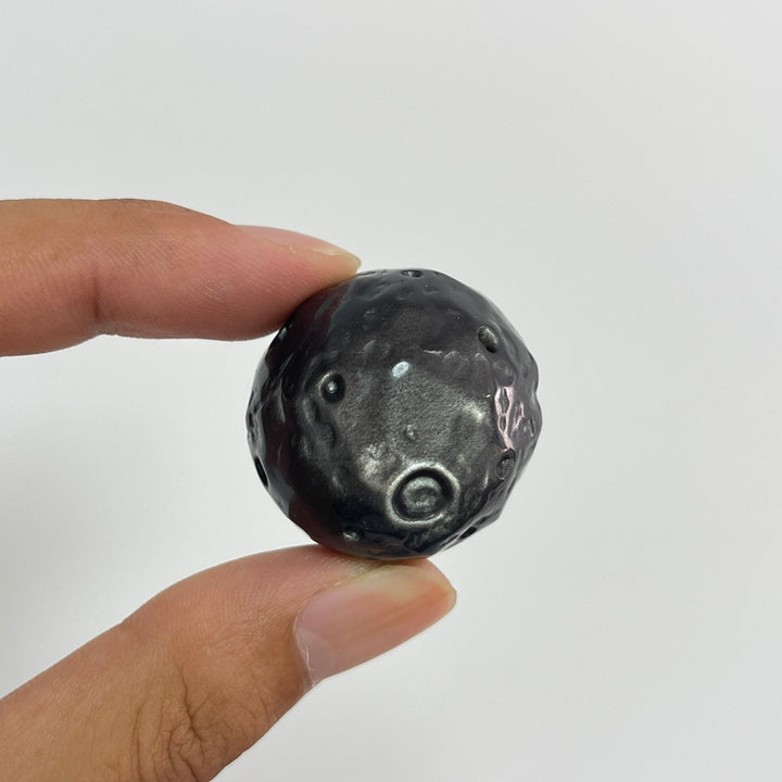 Natural Crystal Silver Obsidian Moon Sphere