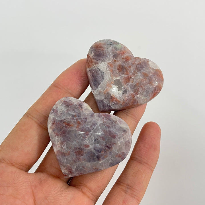 Natural Crystal Blood Iolite Heart