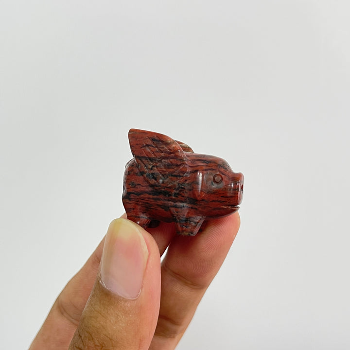 Natural Crystal Multi Material Flying Pig