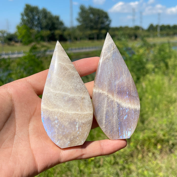 Natural Crystal Moonstone Teardrop
