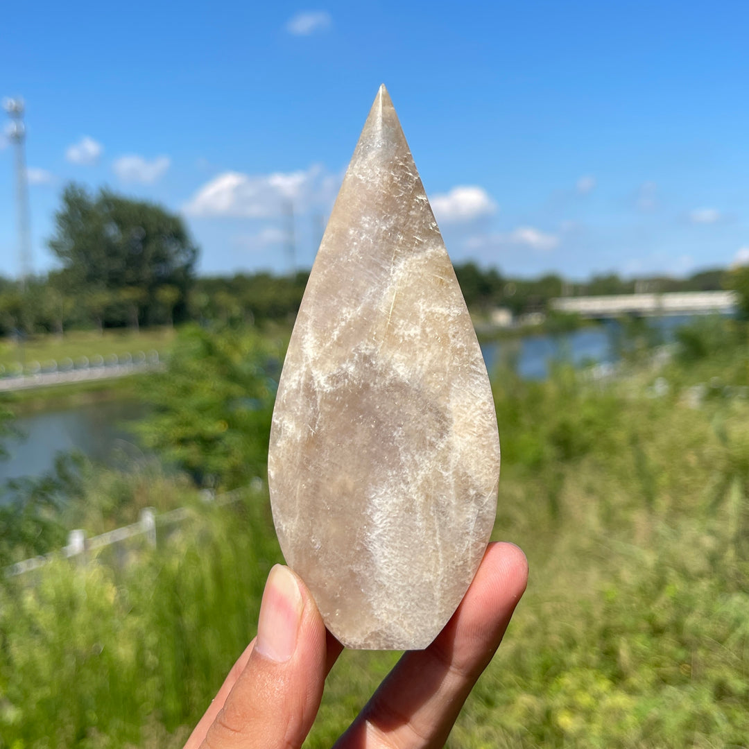 Natural Crystal Moonstone Teardrop