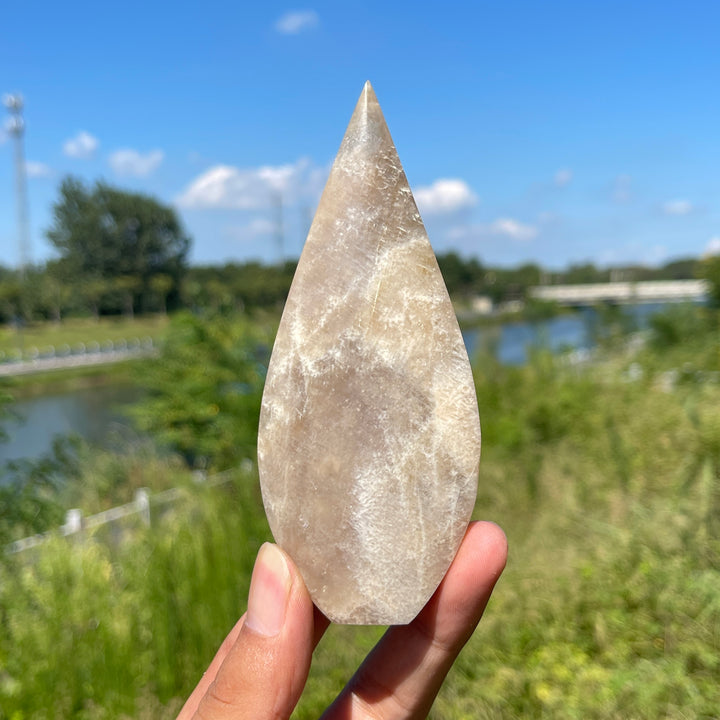 Natural Crystal Moonstone Teardrop