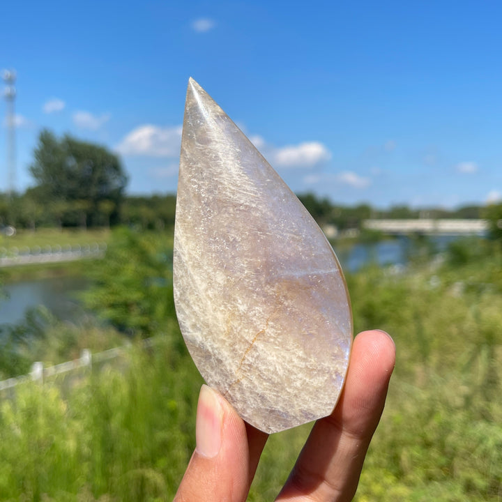 Natural Crystal Moonstone Teardrop