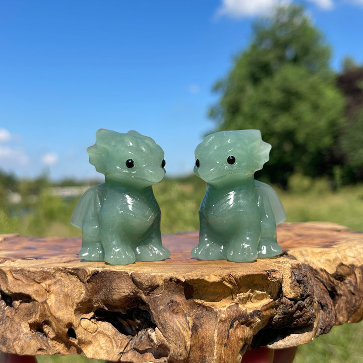 Natural Crystal Cute Baby Dragon Carving