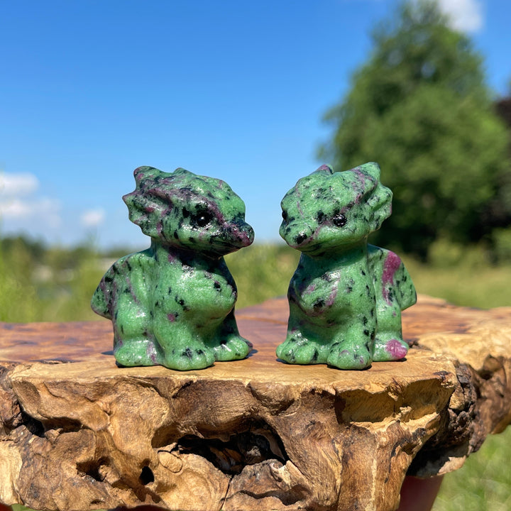 Natural Crystal Cute Baby Dragon Carving