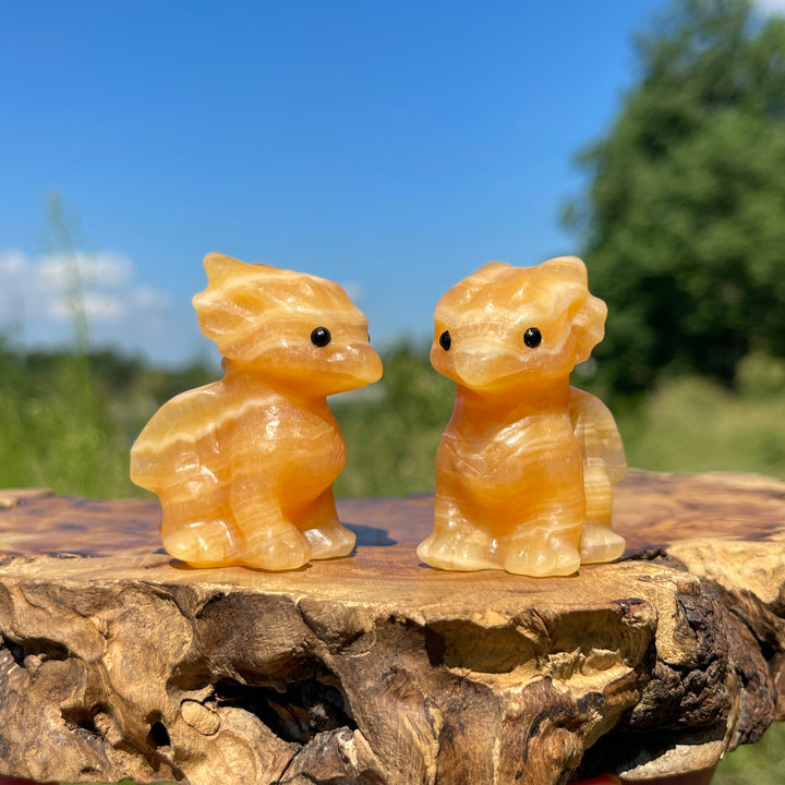 Natural Crystal Cute Baby Dragon Carving