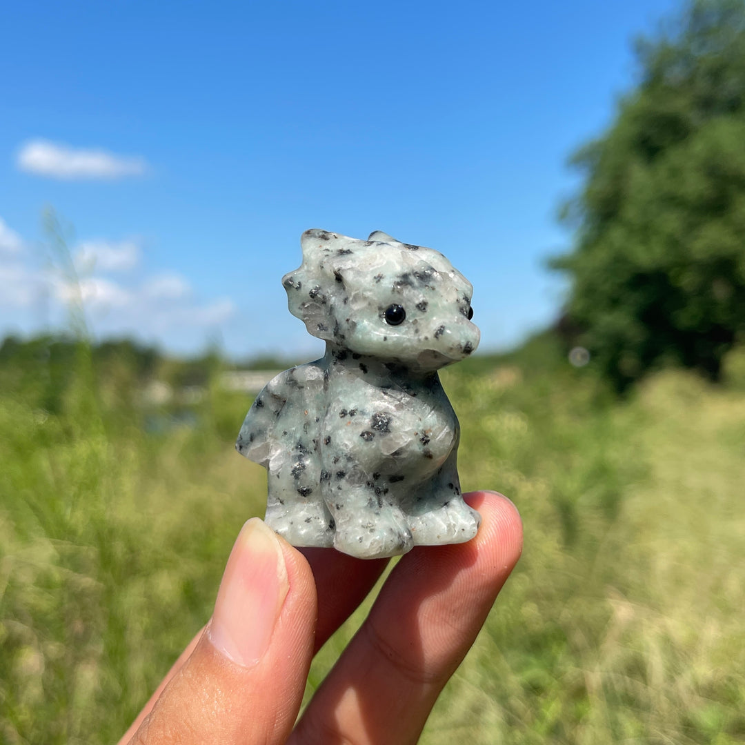 Natural Crystal Cute Baby Dragon Carving