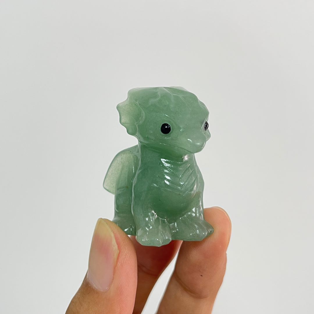 Natural Crystal Cute Baby Dragon Carving