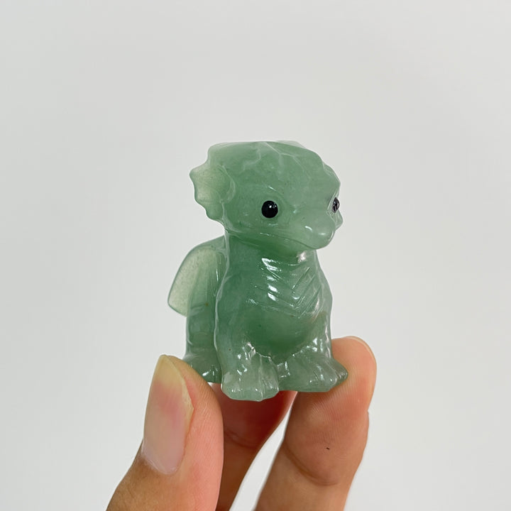 Natural Crystal Cute Baby Dragon Carving
